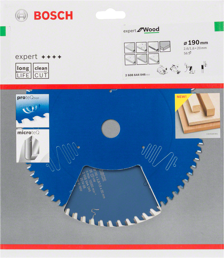 Bosch - Expert Serisi Ahşap için Daire Testere Bıçağı 190*20 mm 56 Diş - Resim 2