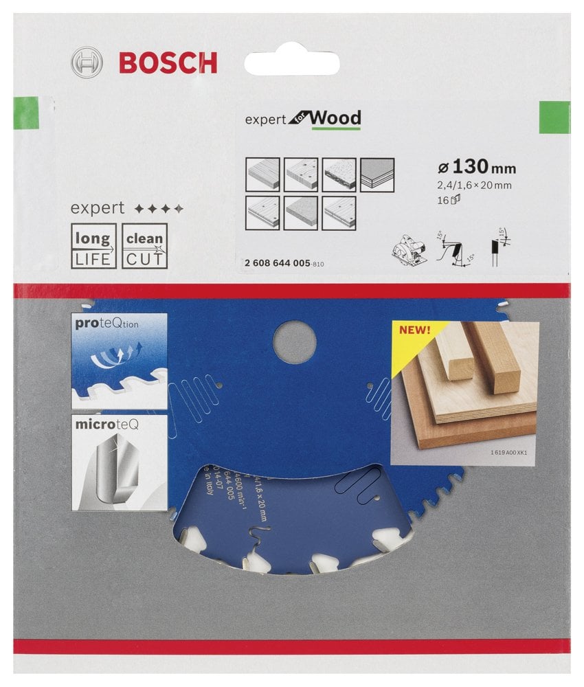 Bosch - Expert Serisi Ahşap için Daire Testere Bıçağı 130*20 mm 16 Diş - Resim 2
