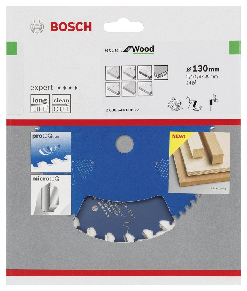 Bosch - Expert Serisi Ahşap için Daire Testere Bıçağı 130*20 mm 24 Diş - Resim 2