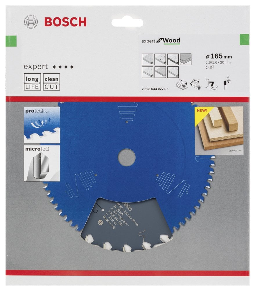 Bosch - Expert Serisi Ahşap için Daire Testere Bıçağı 165*20 mm 24 Diş - Resim 2