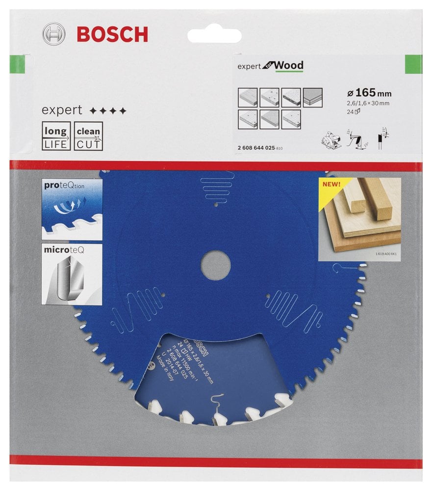 Bosch - Expert Serisi Ahşap için Daire Testere Bıçağı 165*30 mm 24 Diş - Resim 2
