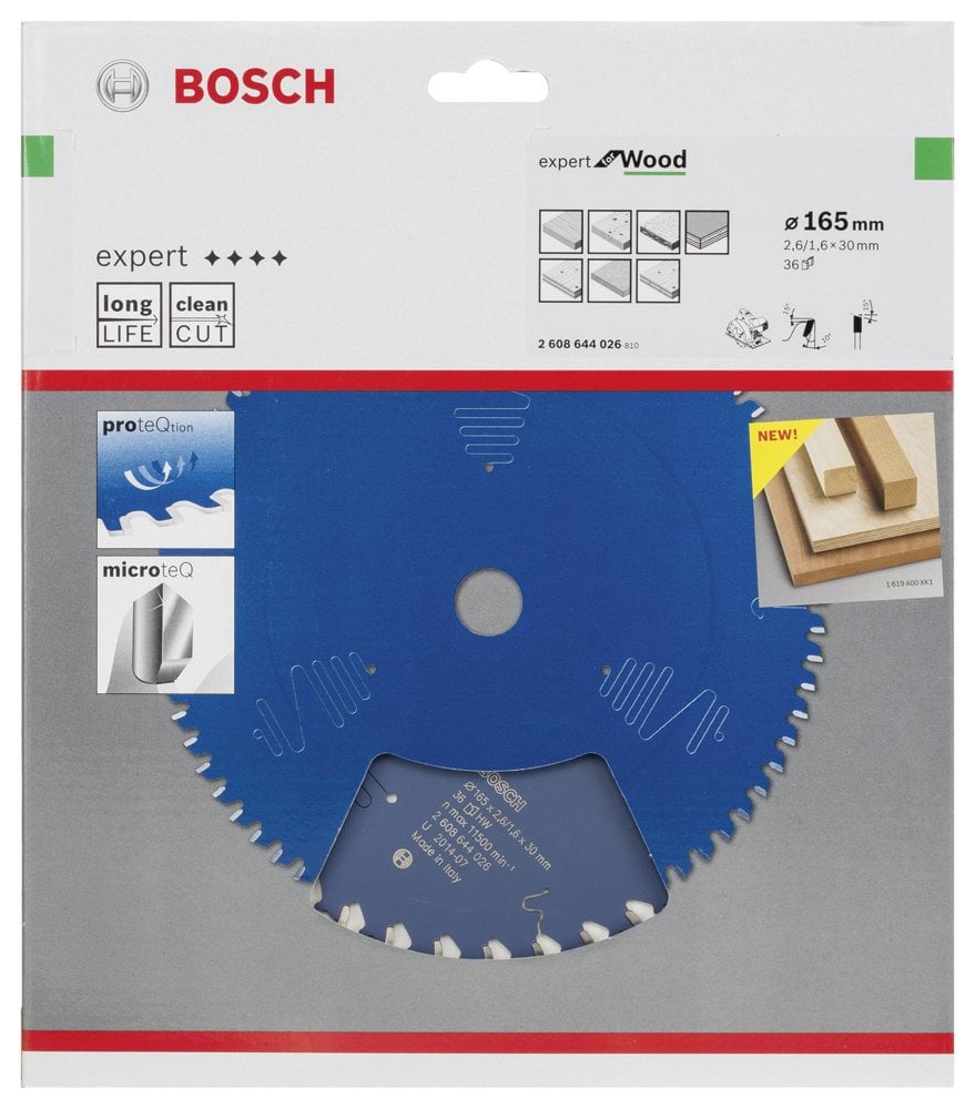 Bosch - Expert Serisi Ahşap için Daire Testere Bıçağı 165*30 mm 36 Diş - Resim 2