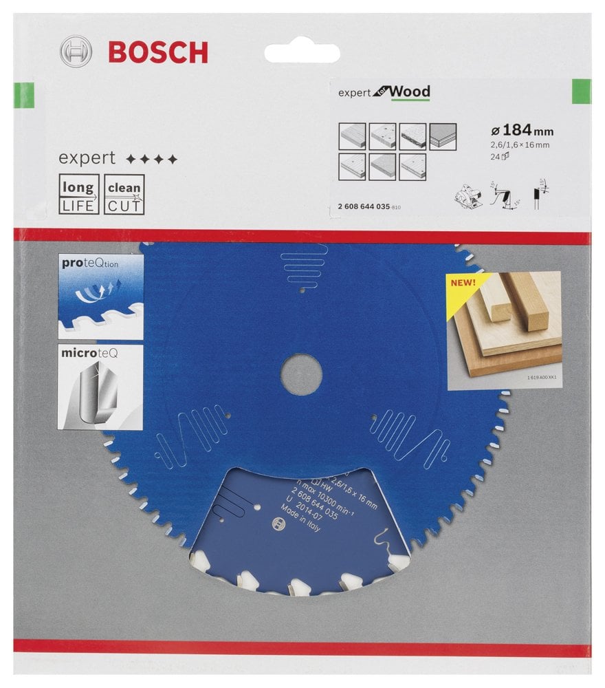 Bosch - Expert Serisi Ahşap için Daire Testere Bıçağı 184*16 mm 24 Diş - Resim 2