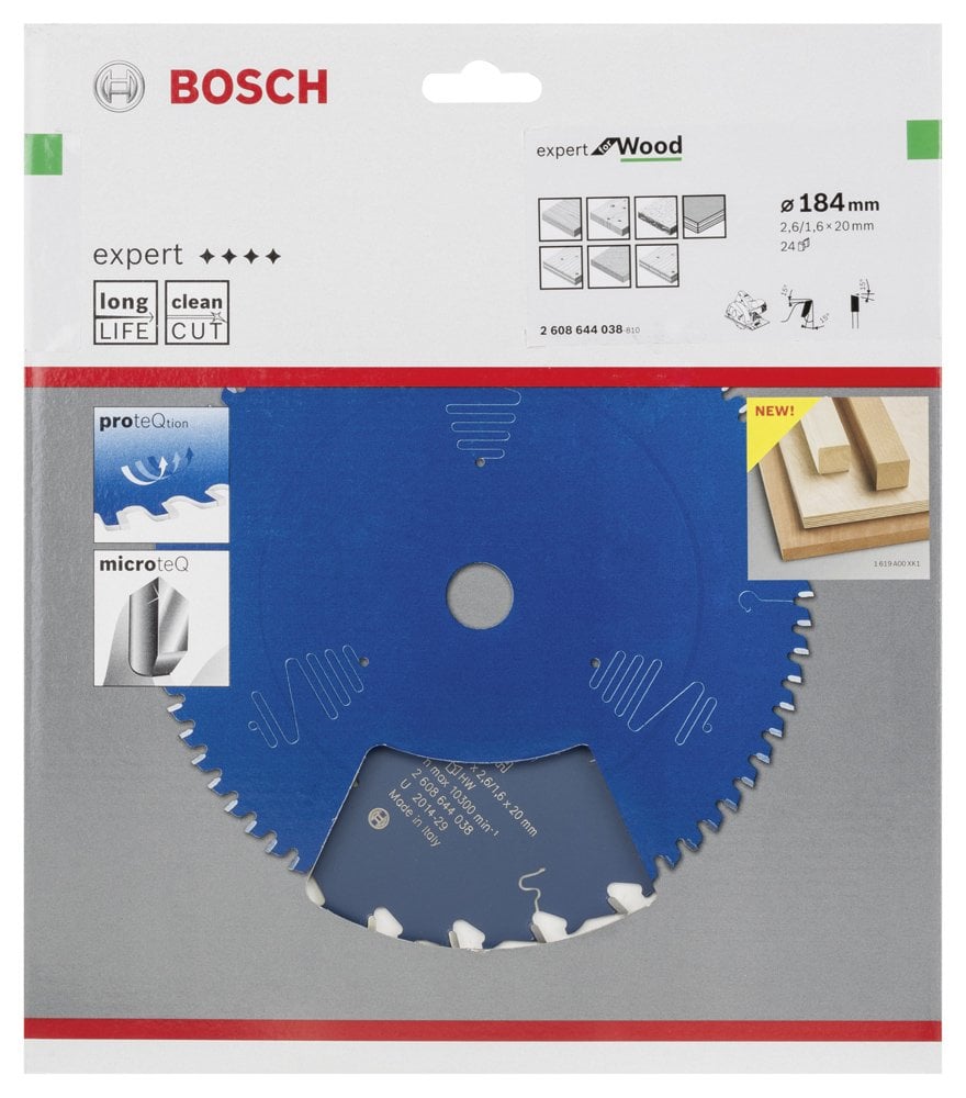 Bosch - Expert Serisi Ahşap için Daire Testere Bıçağı 184*20 mm 24 Diş - Resim 2