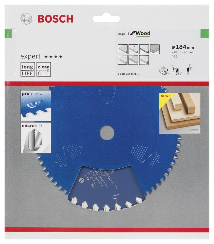 Bosch - Expert Serisi Ahşap için Daire Testere Bıçağı 184*20 mm 40 Diş - Resim 2