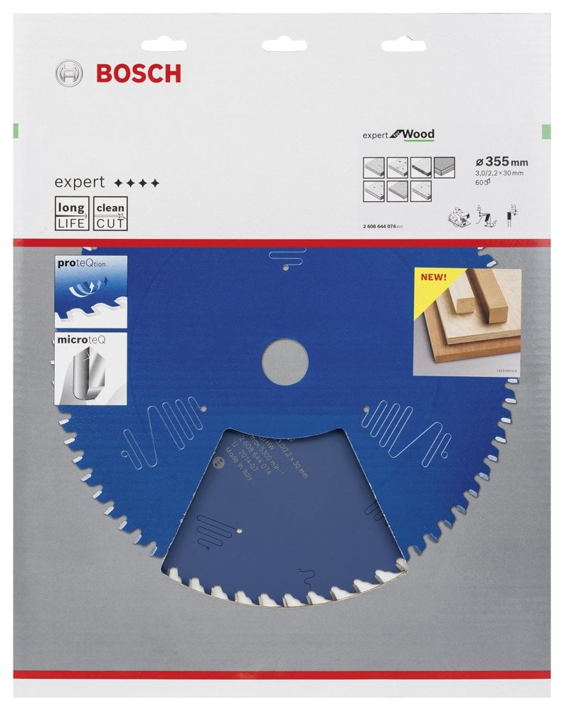 Bosch - Expert Serisi Ahşap için Daire Testere Bıçağı 355*30 mm 60 Diş - Resim 2