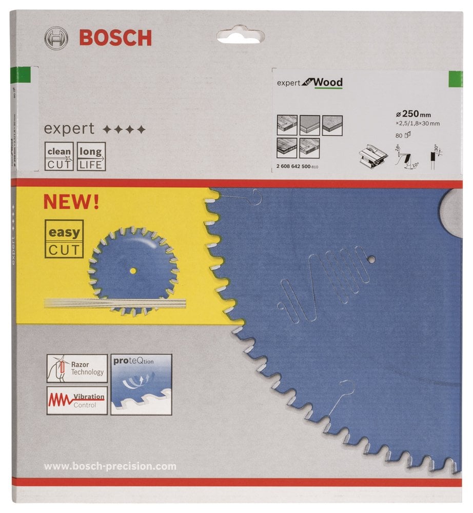 Bosch - Expert Serisi Ahşap için Daire Testere Bıçağı 250*30 mm 80 Diş - Resim 2
