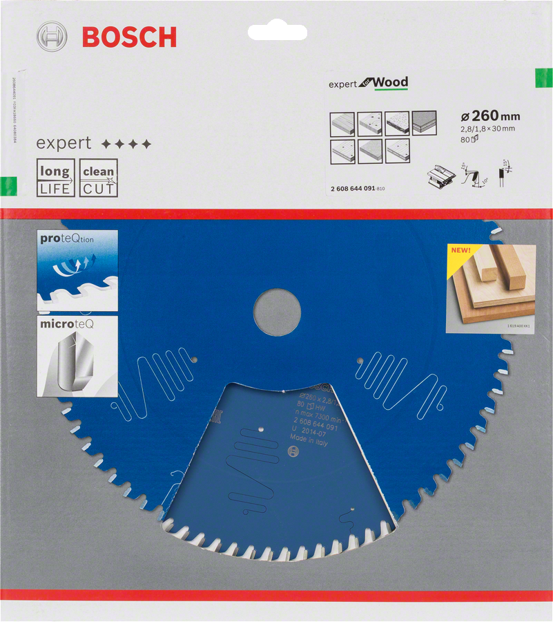 Bosch - Expert Serisi Ahşap için Daire Testere Bıçağı 260*30 mm 80 Diş - Resim 2