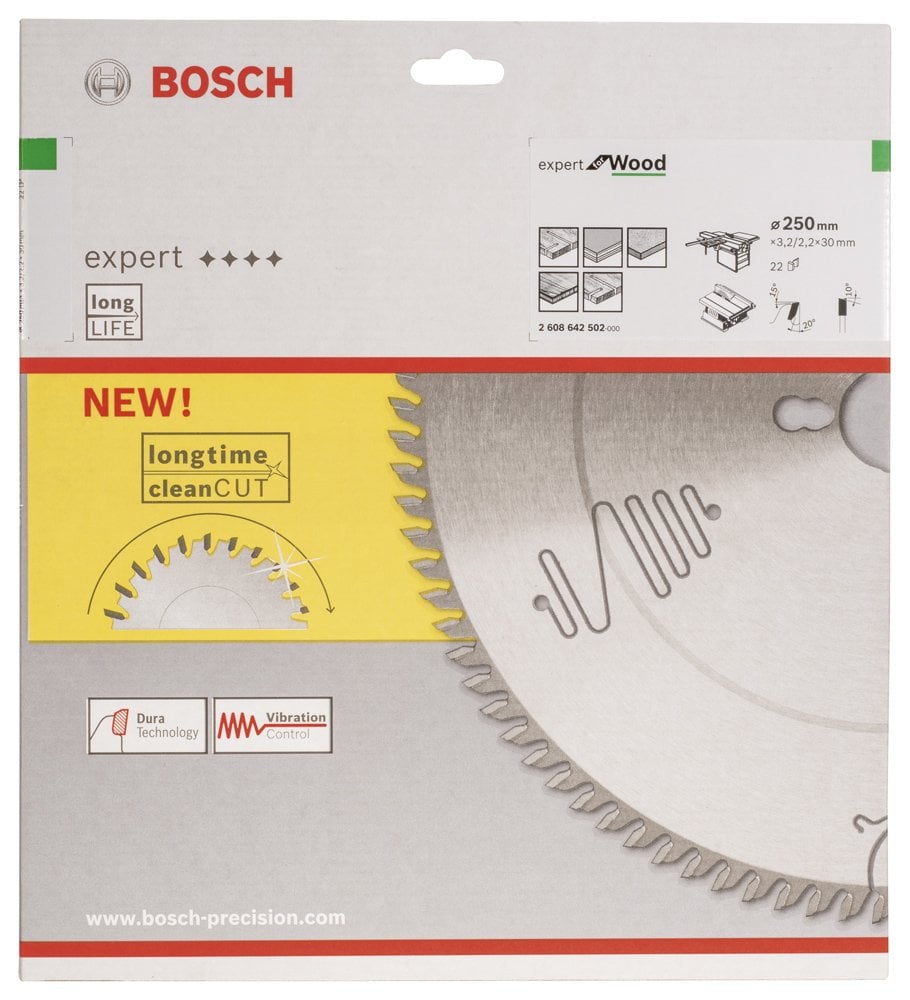 Bosch - Expert Serisi Ahşap için Daire Testere Bıçağı 250*30 mm 22 Diş - Resim 2