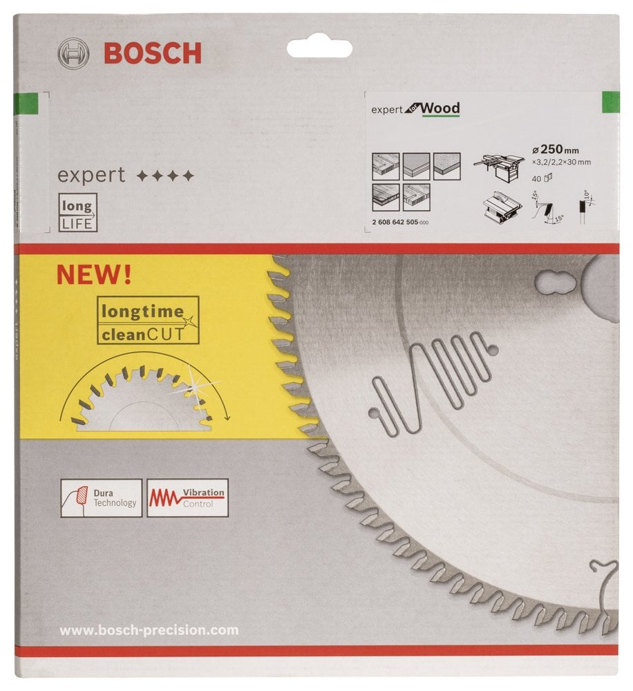 Bosch - Expert Serisi Ahşap için Daire Testere Bıçağı 250*30 mm 40 Diş - Resim 2