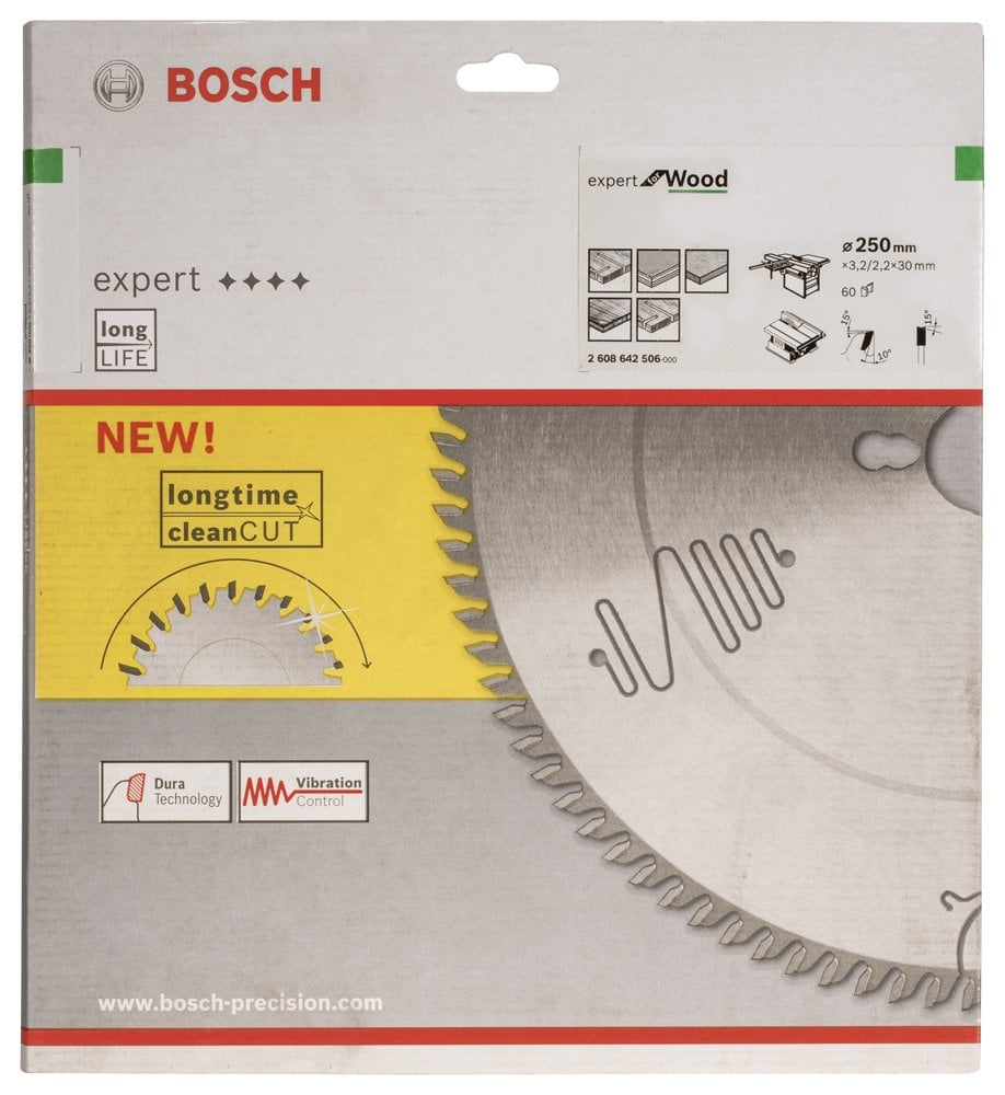 Bosch - Expert Serisi Ahşap için Daire Testere Bıçağı 250*30 mm 60 Diş - Resim 2