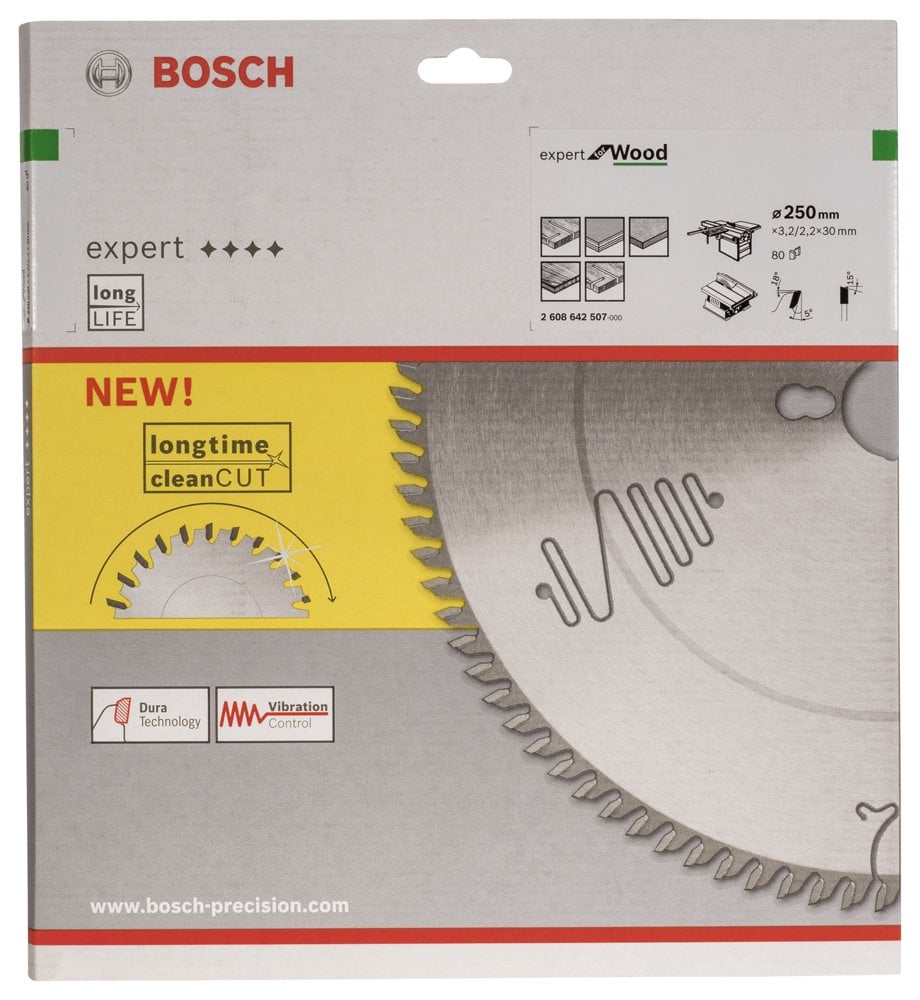Bosch - Expert Serisi Ahşap için Daire Testere Bıçağı 250*30 mm 80 Diş - Resim 2