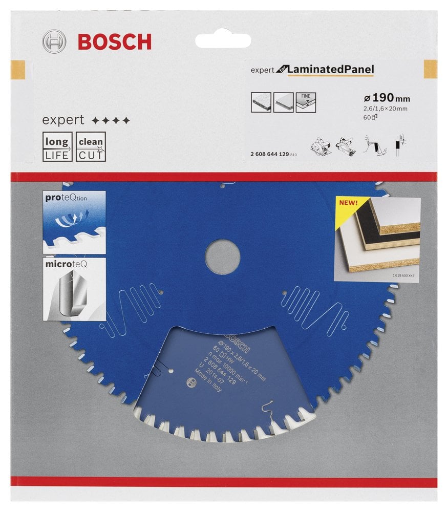 Bosch - Expert Serisi Lamine Panel için Daire Testere Bıçağı 190*20 mm 60 Diş - Resim 2