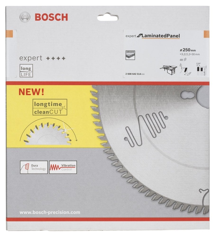 Bosch - Expert Serisi Lamine Panel için Daire Testere Bıçağı 250*30 mm 48 Diş - Resim 2