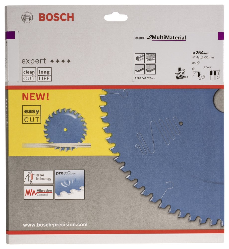 Bosch - Expert Serisi Çoklu Malzeme için Daire Testere Bıçağı 254*30 mm 80 Diş - Resim 2
