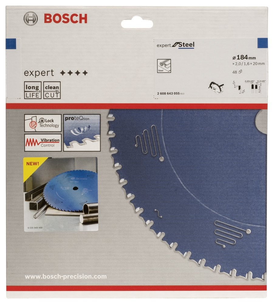 Bosch - Expert Serisi Metal için Daire Testere Bıçağı 184*20 mm 48 Diş - Resim 2