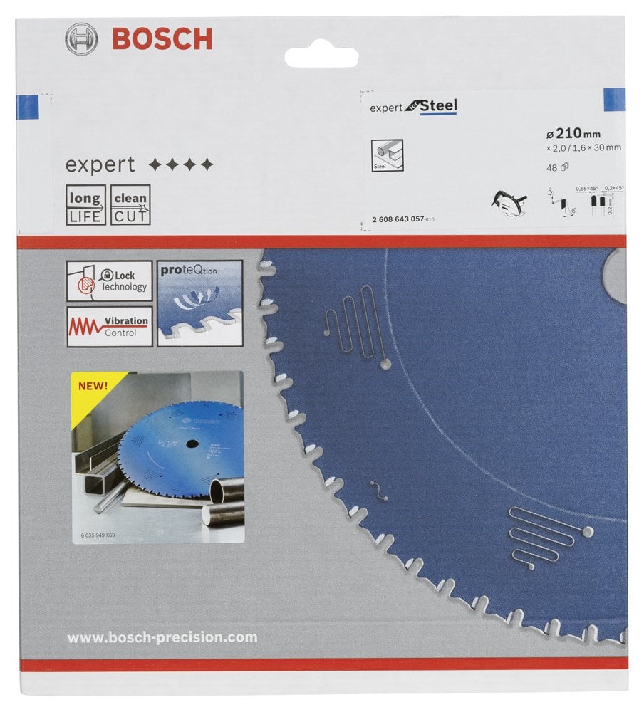 Bosch - Expert Serisi Metal için Daire Testere Bıçağı 210*30 mm 48 Diş - Resim 2