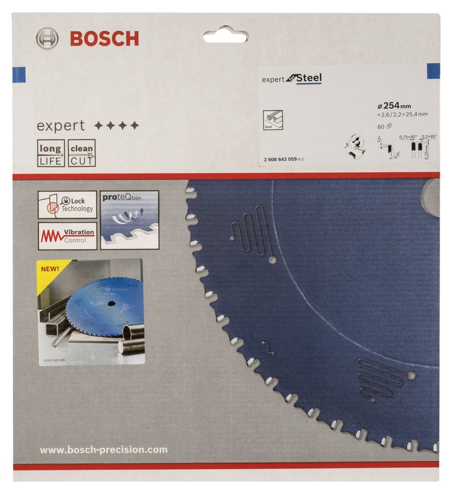 Bosch - Expert Serisi Metal için Daire Testere Bıçağı 254*25,40 mm 60 Diş - Resim 2