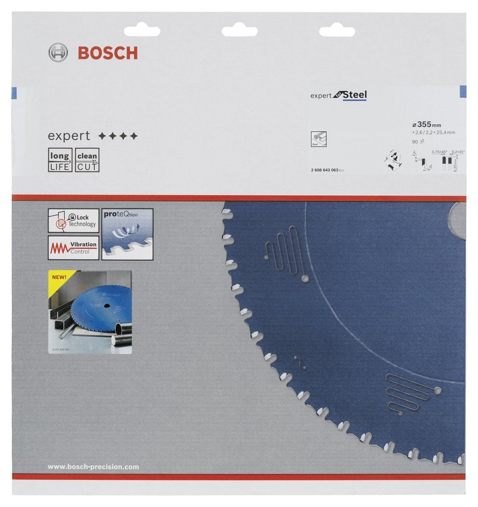 Bosch - Expert Serisi Metal için Daire Testere Bıçağı 355*25,40 mm 90 Diş - Resim 2