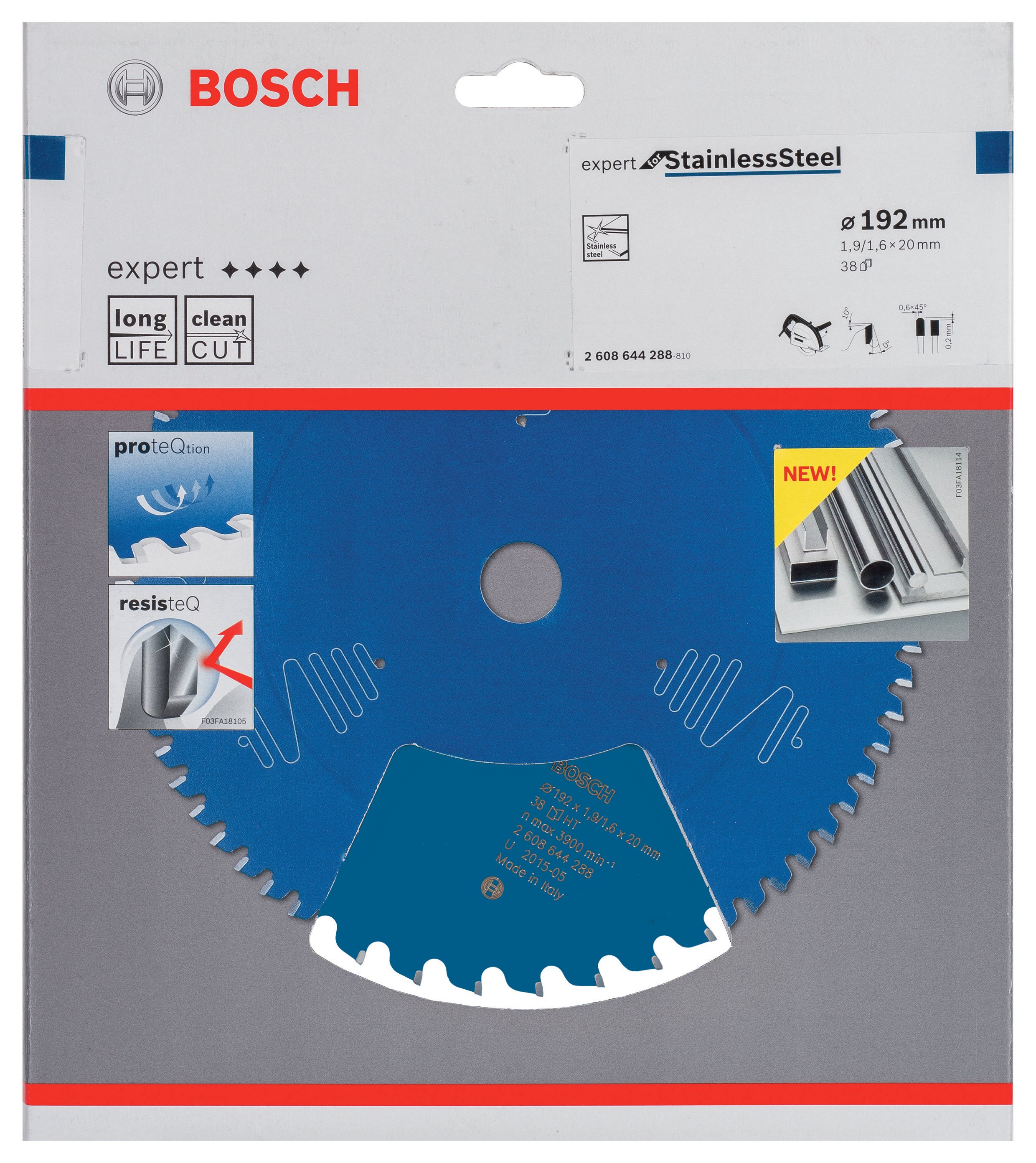 Bosch - Expert Serisi Paslanmaz Çelik için Daire Testere Bıçağı 192*20 mm 38 Diş - Resim 2
