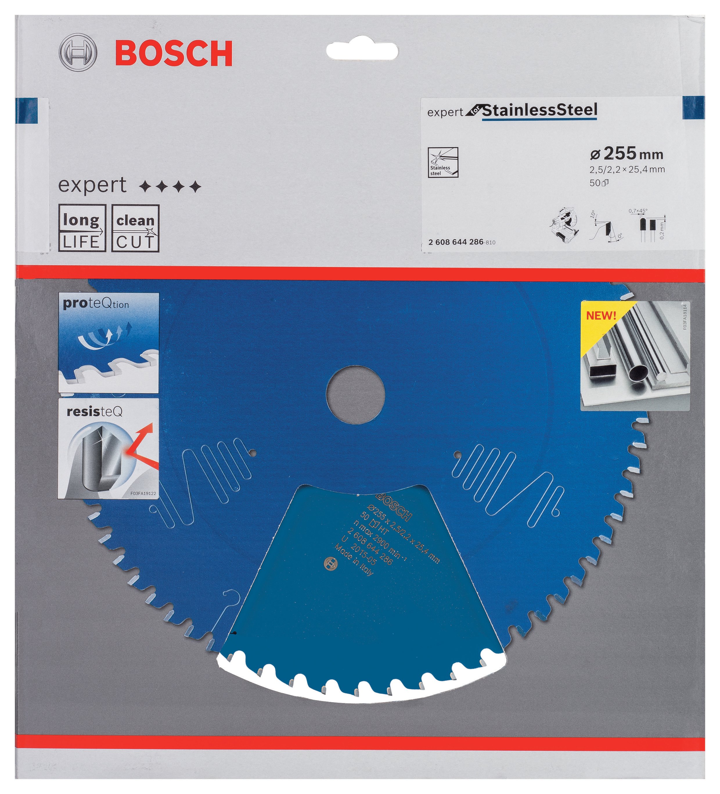 Bosch - Expert Serisi Paslanmaz Çelik için Daire Testere Bıçağı 255*25,4 mm 50 Diş - Resim 2