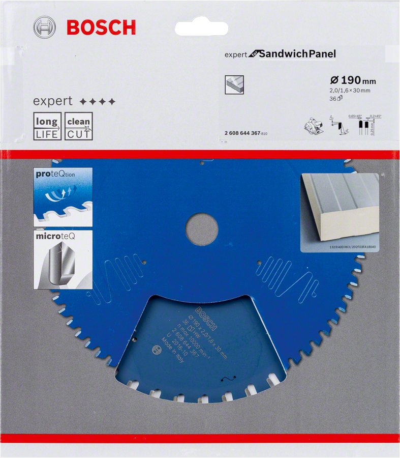 Bosch - Expert Serisi Sandviç Panel için Daire Testere Bıçağı 190*30 mm 36 Diş - Resim 2