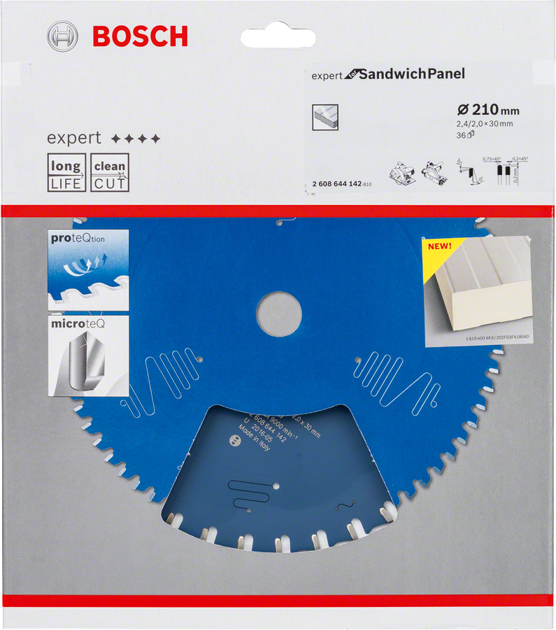Bosch - Expert Serisi Çelik Levhalı Sandviç Panelleri için Daire Testere Bıçağı 210*30 mm 36 Diş - Resim 2