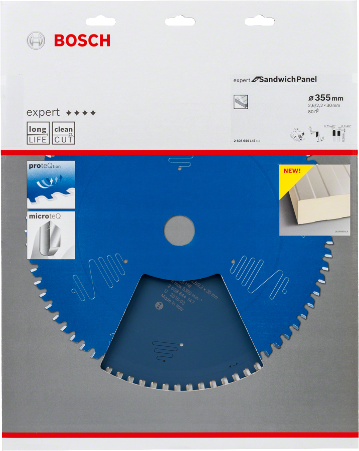 Bosch - Expert Serisi Çelik Levhalı Sandviç Panelleri için Daire Testere Bıçağı 355*30 mm 80 Diş - Resim 2