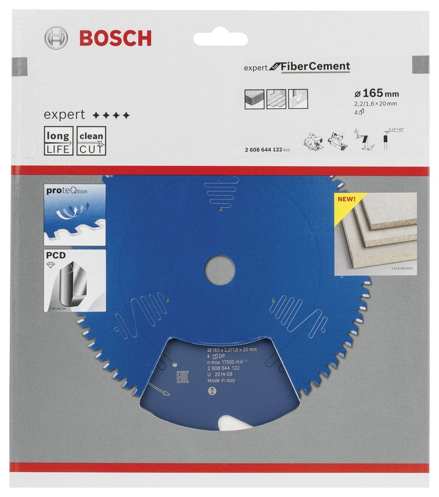 Bosch - Expert Serisi Lifli Çimento Ve Alçıpan için Daire Testere Bıçağı 165*20 mm 4 Diş - Resim 2