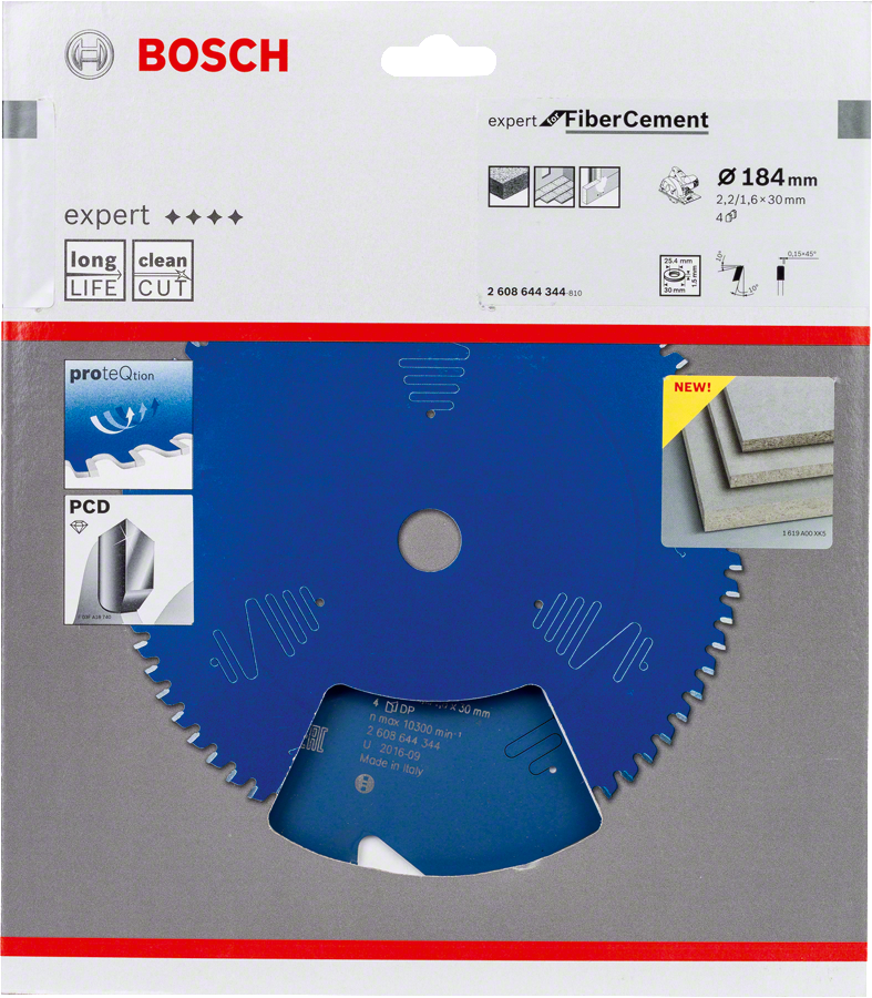Bosch - Expert Serisi Lifli Çimento ve Alçıpan için Daire Testere Bıçağı 184*30 4 Diş - Resim 2