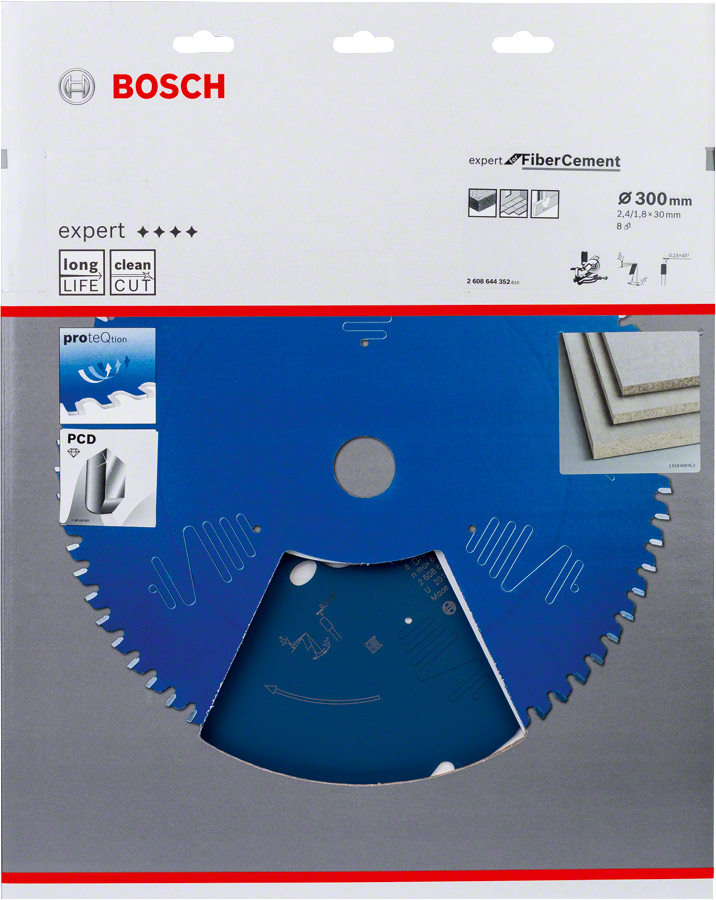 Bosch - Expert Serisi Lifli Çimento ve Alçıpan için Daire Testere Bıçağı 300*30 8 Diş - Resim 2