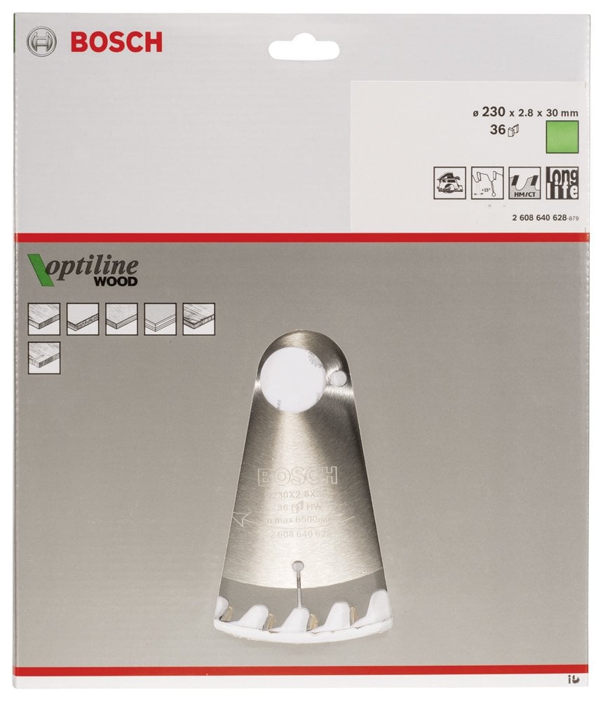 Bosch - Optiline Serisi Ahşap için Daire Testere Bıçağı 230*30 mm 36 Diş - Resim 2
