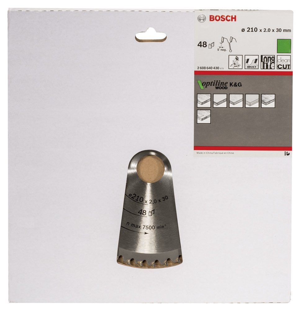 Bosch - Optiline Serisi Ahşap için Daire Testere Bıçağı 210*30 mm 48 Diş - Resim 2