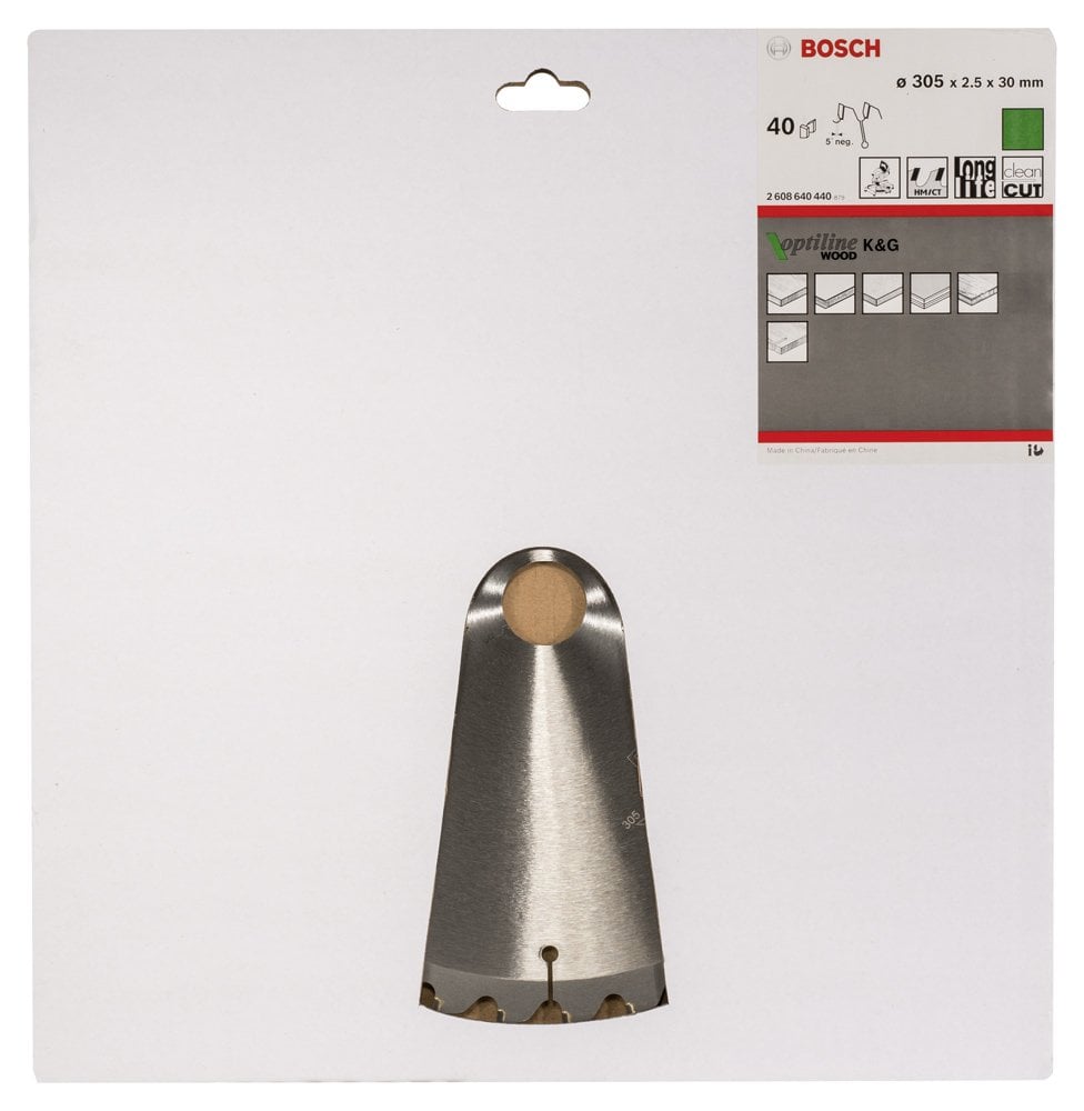 Bosch - Optiline Serisi Ahşap için Daire Testere Bıçağı 305*30 mm 40 Diş - Resim 2