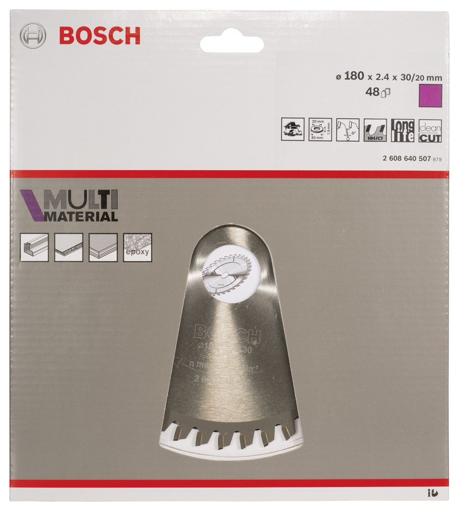 Bosch - Standard for Serisi Çoklu Malzeme için Daire Testere Bıçağı 180*30/20 mm 48 Diş - Resim 2