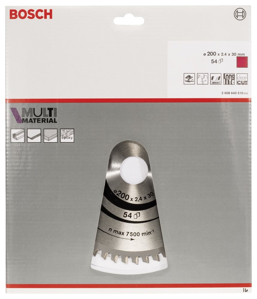 Bosch - Standard for Serisi Çoklu Malzeme için Daire Testere Bıçağı 200*30 mm 54 Diş - Resim 2
