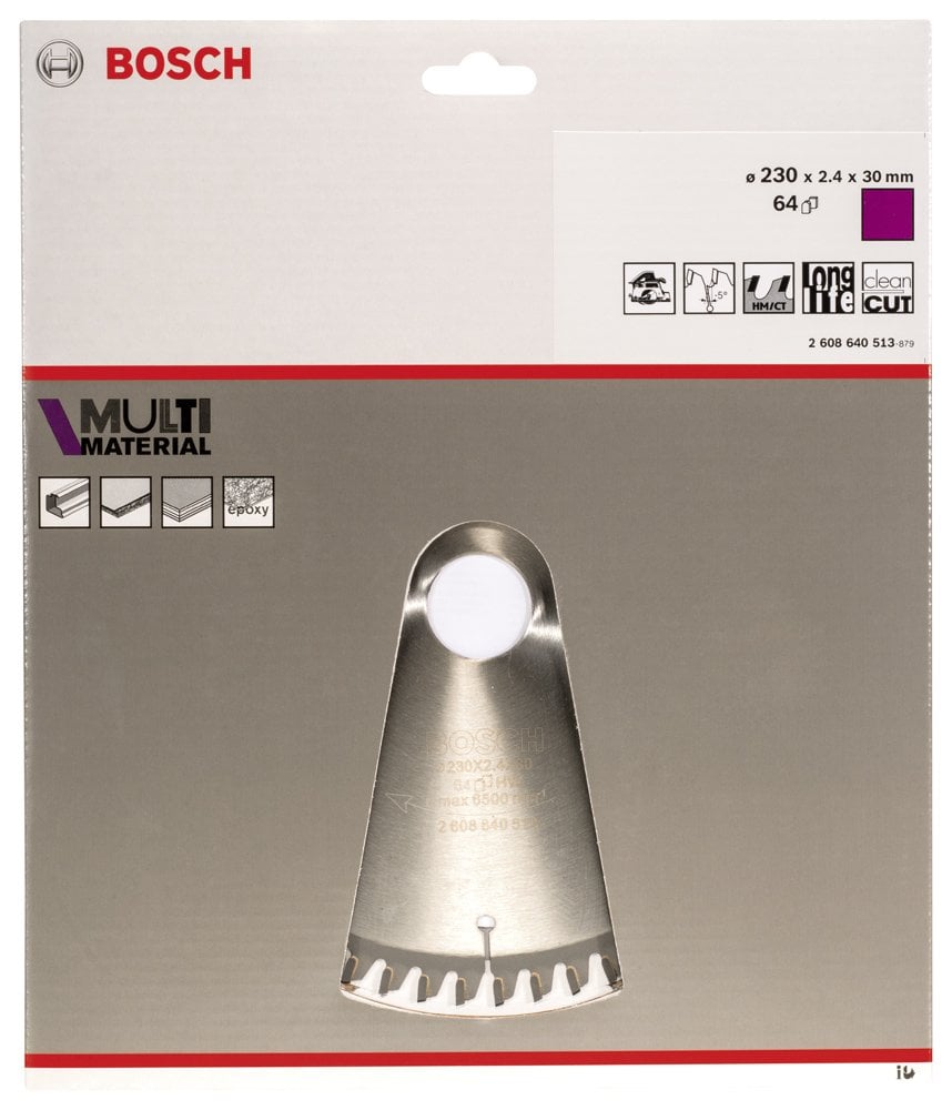 Bosch - Standard for Serisi Çoklu Malzeme için Daire Testere Bıçağı 230*30 mm 64 Diş - Resim 2