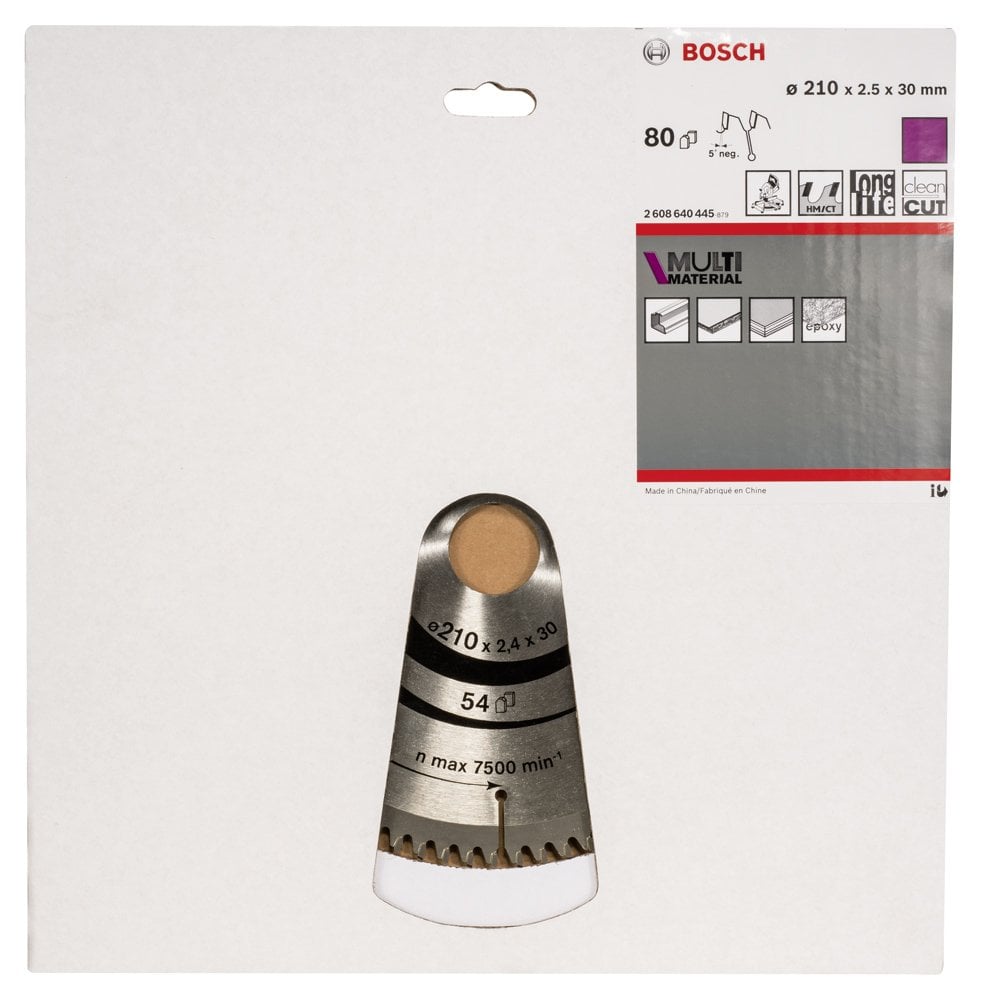Bosch - Standard for Serisi Çoklu Malzeme için Daire Testere Bıçağı 210*30 mm 80 Diş - Resim 2