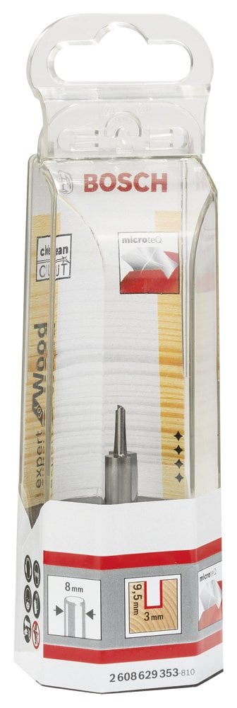 Bosch - Expert Serisi Ahşap İçin Çift Bıçaklı, Tam Sert Metal Kanal Freze Ucu 8*3*50,7 mm - Resim 2