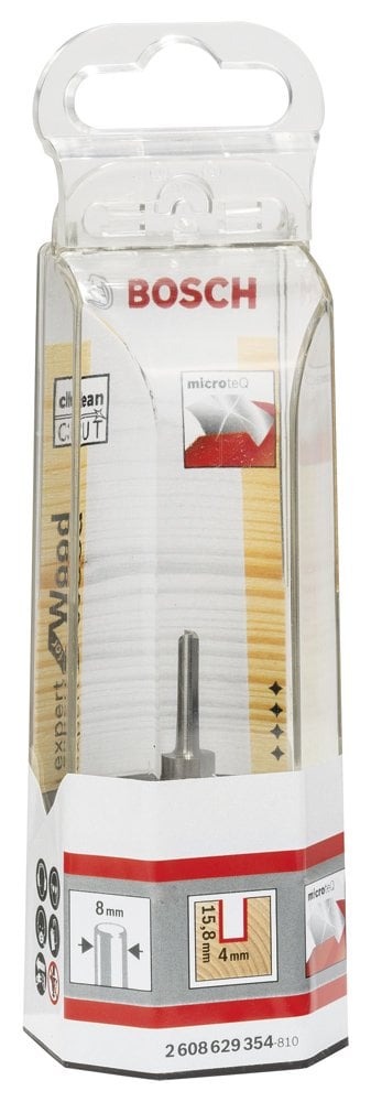 Bosch - Expert Serisi Ahşap İçin Çift Bıçaklı, Tam Sert Metal Kanal Freze Ucu 8*4*50,7 mm - Resim 2