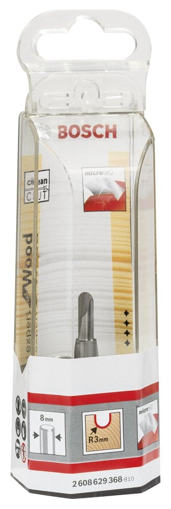 Bosch - Expert Serisi Ahşap İçin Çift Bıçaklı, Tam Sert Metal Boşluk Frezesi 8*6*50,8 mm - Resim 2