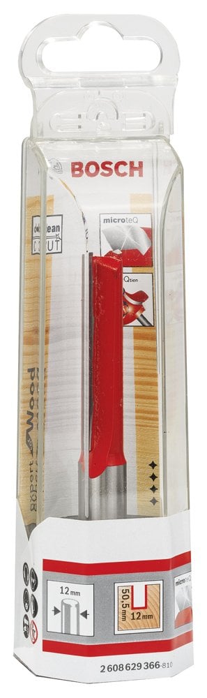 Bosch - Expert Serisi Ahşap İçin Çift Oluklu, Sert Metal Düz Freze Ucu 12*12*98 mm - Resim 2