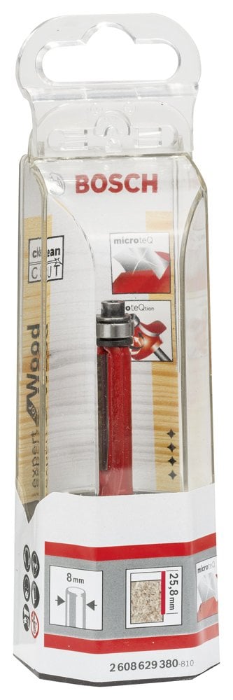 Bosch - Expert Serisi Laminant İçin Çift Oluklu, Sert Metal Altta Bilya Yataklı Freze Ucu 8*9,5*71,5 mm - Resim 2