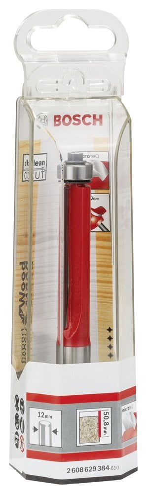 Bosch - Expert Serisi Laminant İçin Çift Oluklu, Sert Metal Altta Bilya Yataklı Freze Ucu 12*12,7*106,8 mm - Resim 2