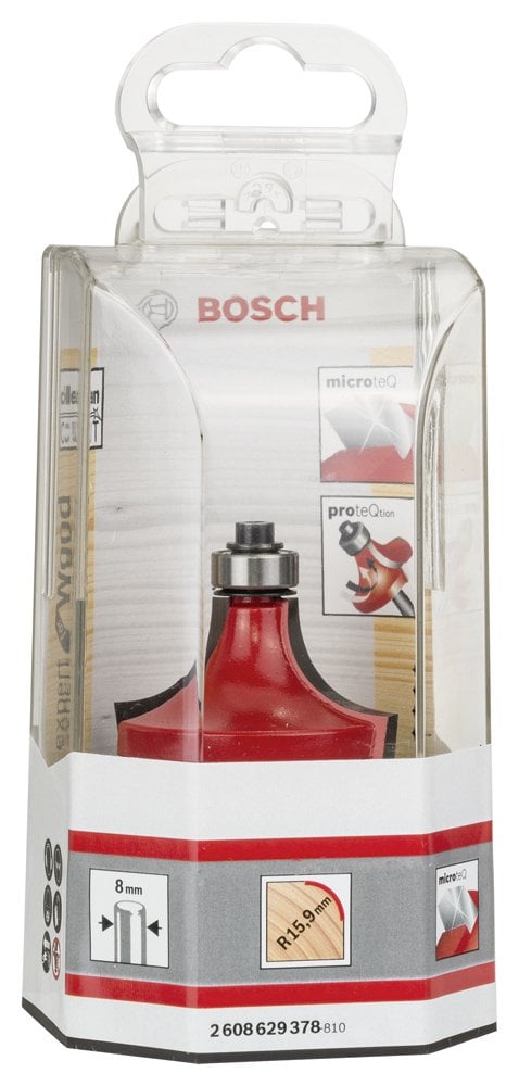 Bosch - Expert Serisi Ahşap İçin Çift Oluklu, Sert Metal Bilye Yataklı Yuvarlama Frezesi 8*15,90*64mm - Resim 2