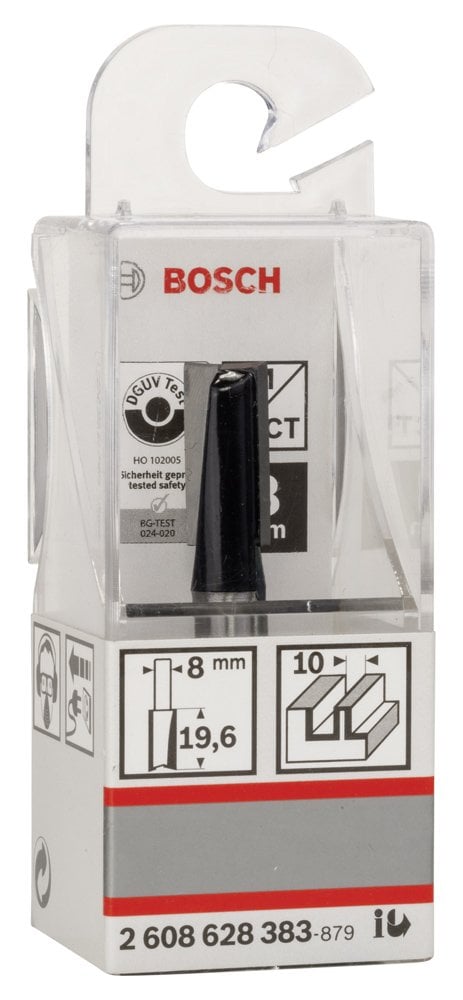 Bosch - Standard Seri Ahşap İçin Çift Oluklu, Sert Metal Düz Freze Ucu 8*10*51mm - Resim 2