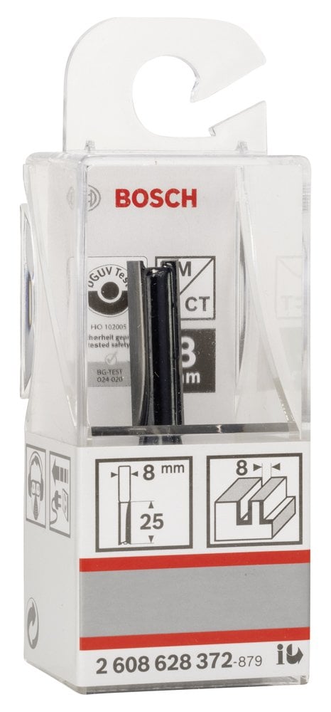 Bosch - Standard Seri Ahşap İçin Çift Oluklu, Sert Metal Ekstra Uzun Düz Freze Ucu 8*8*56 mm - Resim 2