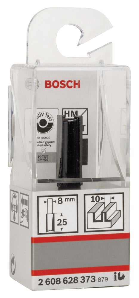 Bosch - Standard Seri Ahşap İçin Çift Oluklu, Sert Metal Ekstra Uzun Düz Freze Ucu 8*10*56mm - Resim 2