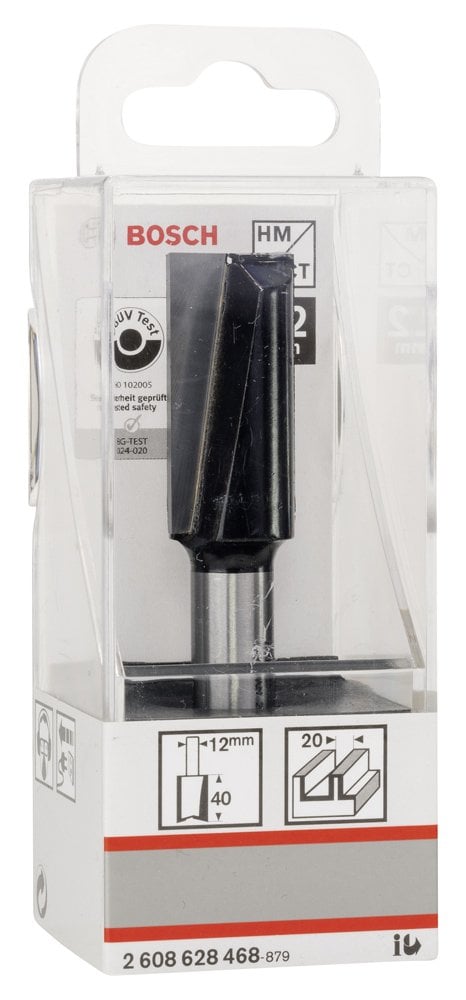Bosch - Standard Seri Ahşap İçin Çift Oluklu, Sert Metal Ekstra Uzun Düz Freze Ucu 12*20*81mm - Resim 2