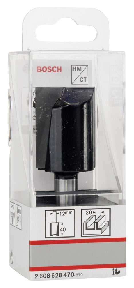 Bosch - Standard Seri Ahşap İçin Çift Oluklu, Sert Metal Ekstra Uzun Düz Freze Ucu 12*30*81mm - Resim 2